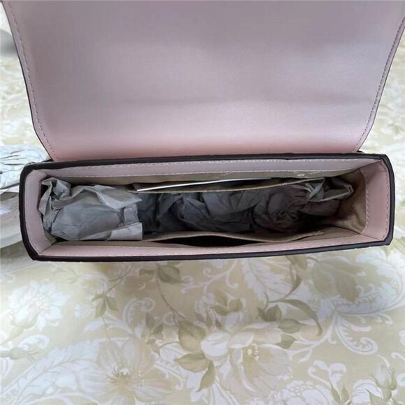 Michael Kors Small Convertible Crossbody Flap Shoulder Bag (powder blush) Croc-E - Picture 12 of 15